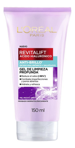 Loreal Dermo Gel De Limpieza Anti Brillo 150ml