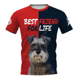 Polera Best Friend Miniature Schnauzer 3d Impresa Para Hom