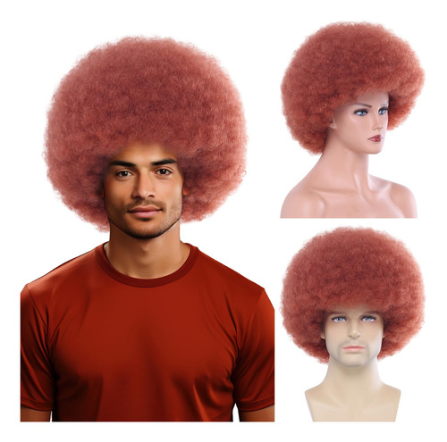 Tembol Peluca Afro Para Hombre, Cabello Rizado De Discoteca