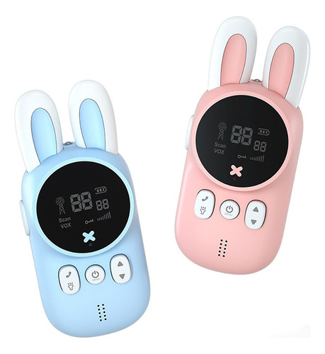 2pcs Kawaii Kawaii Walkie-talkie Conejo Juguete Portátil 3 K