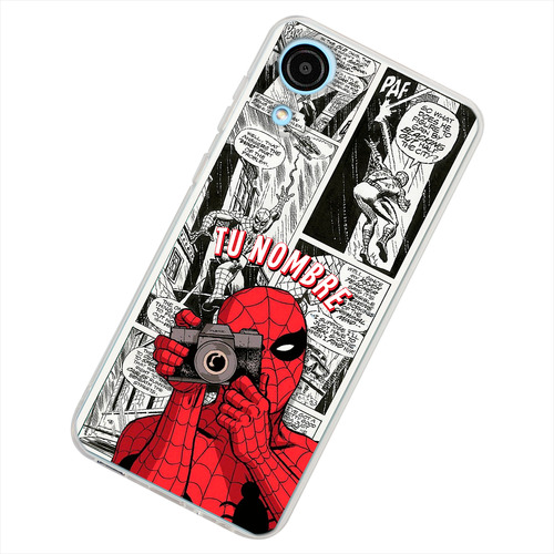 Funda Para Galaxy Spiderman Fotógrafo Personalizada Nombre