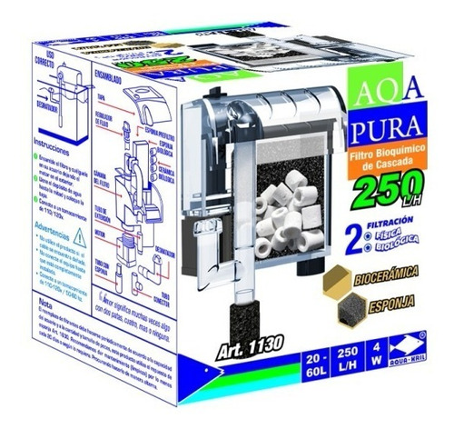 Filtro Pecera Cascada Acuario Externo 250 L/h 20-60 L 1130