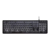 Teclado Multilaser Office Tc218 Qwerty Português Brasil Cor Preto Com Luz Branco