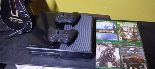 Xbox One  Con Dos Controles + Guitarrra Guitar Hero + Juegos