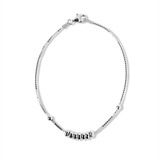 Pulsera Arandelas Bolita Plata Fina 925