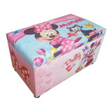 Mueble Decorativo Tipo Baul Puff Minnie Rosa