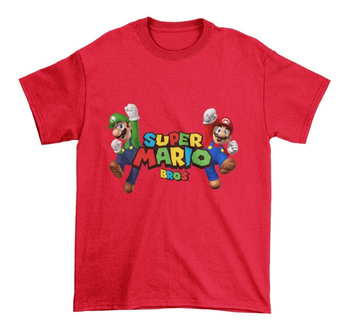 Polera Niño Niña Juvenil Super Mario Bros Luigi Estampado