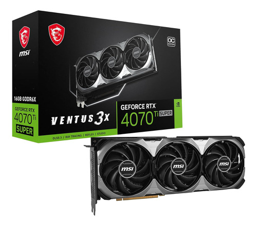 Tarjeta De Video Msi Rtx 4070 Ti Super Ventus 3x 16gb Gddr6x