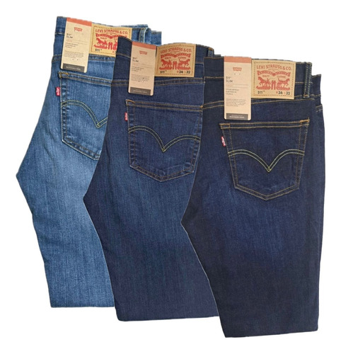 Lote 3 Pantalones Para Hombre Levis 511 Slim Fit 