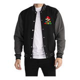 Beisbolera Chaqueta Logo Videojuego Super Mario