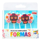 Velas Formas Set Calaca Mexicano Calavera X 5 Ciudad Cotilló