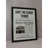 Cuadro 21x30 Save The Clock Tower C/ Marco Y Vidrio - Bttf -