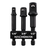 Set 3 Adaptadores Para Dado De Impacto 1/4-3/8-1/2