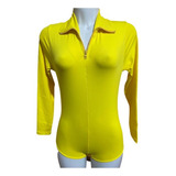 Body Suplex Agatha Store Collant Bori Amarelo Top Quality