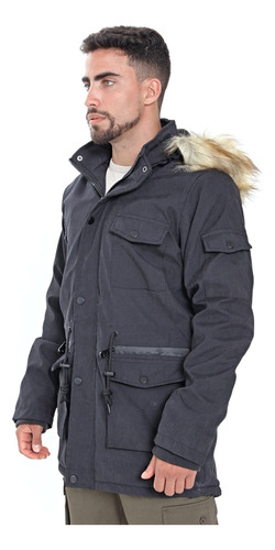 Campera Parka Hombre Invierno Corderito Gabardina Piel Frio