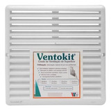 Grade Ventilação Quadrada Plastico 25x25 C/ Tela Anti-inseto