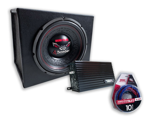 Combo + Potencia + Subwoofer 12'' Bomber Bicho Papao 600 Rms