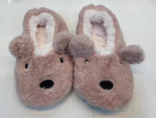 Pantufa Sapato Pelinho Orelhas Coelho Infantil Antiderrapant