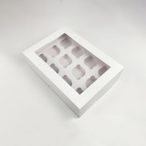 Pack 10 Cajas Para 12 Mini Cupcakes Con Visor/ventana 