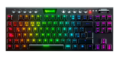 Teclado Gamer Mecánico Redragon K622 Horus Tkl Red Usb-c Rgb