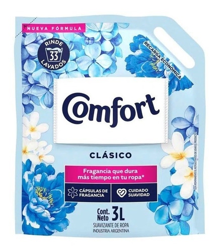 Suavizante Rropa Comfort Clásico Cápsulas De Fragancia 3 Lt