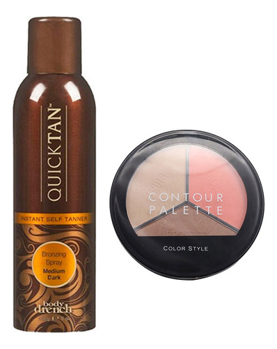 Autobronceante Quick Tan + Iluminador Maquillaje Bronceado 