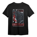 Camiseta Godzilla Camisa Blusa Geek Filmes Algodão 