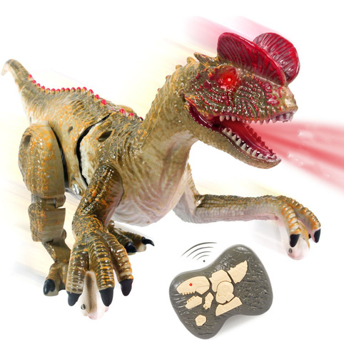 Dinosaurio Velociraptor Juguete Control Remoto Luz Y Sonido