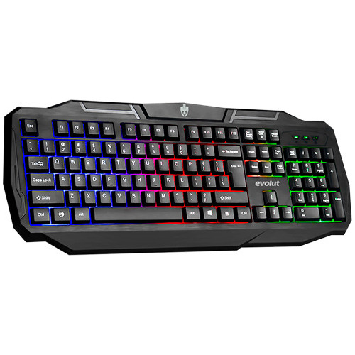 Teclado Gamer Usb Semi Mecanico Iluminado Led Rgb Pc Barato