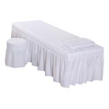 Spa Massage Linen Set Faldón De Cama Funda De Almohada