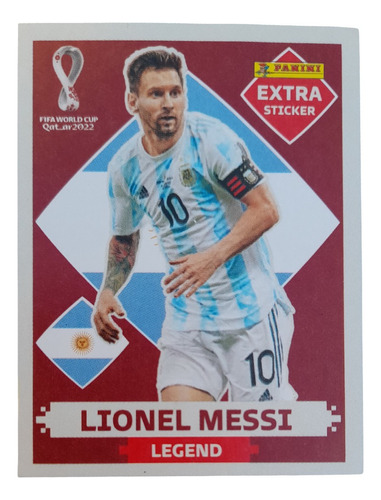 Figurita Qatar 2022 - Lionel Messi Legend Extra Sticker Base