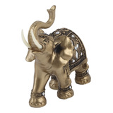 Elegante Figura Decorativa De Elefante De Color Dorado Para