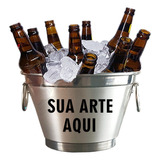 Balde Aluminio 9 Litro Cerveja Personalizado Com Sua Logo 1u