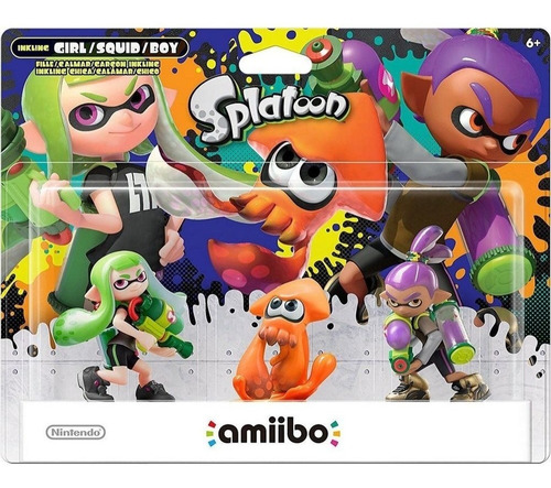 Amiibo Splatoon Series 3-pack Girl Squid E Boy Alt Colors