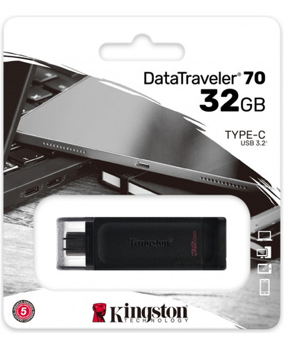 Memoria Kingston 32gb Usb-c Dt70/32gb 3.2 Gen 1