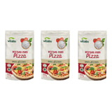 Kit 3x Mistura Para Pizza Integral Vitalin 200g