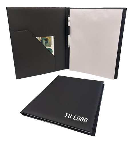 Portfolio Carpeta Símil Cuero A4 Personalizada Con Logo