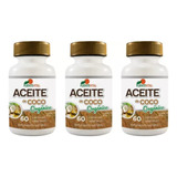 Aceite Coco Organico Fv 180 Caps 3 Frascos. Pelo Piel Uñas