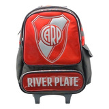 Mochila River Plate Futbol Carp El Mas Grande Carro 18 PuLG Color Negro Diseño De La Tela Poliéster