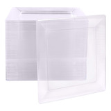 Ilyapa 50 Platos Cuadrados De Plastico, Platos Desechables T