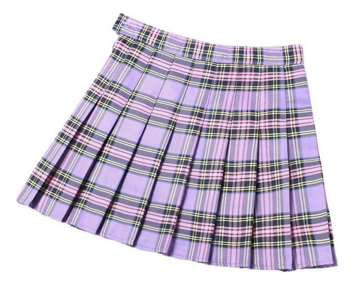 Minifalda A Cuadros Para Niñas, Uniforme Escolar Plisado