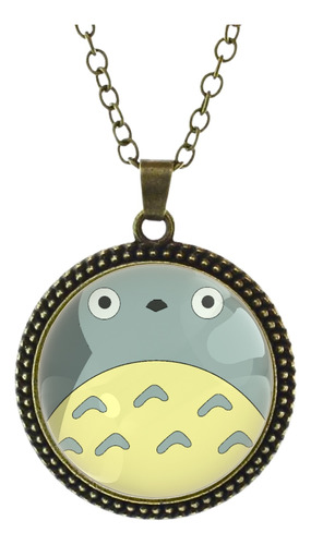 Collar Dije Cristal Totoro Anime Color Oro Envejecido Mujer