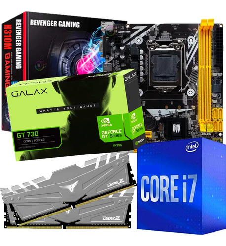 Kit Gamer Ddr4 - I7 9 Geração + H310 + Geforce 4gb + 16g Ram