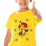Playera Para Niño Pikachu Con Gorra