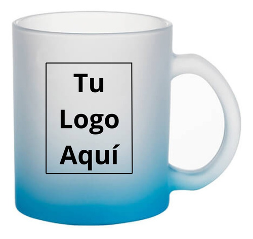 Taza De Vidrio Esmerilado Flúor Personalizada