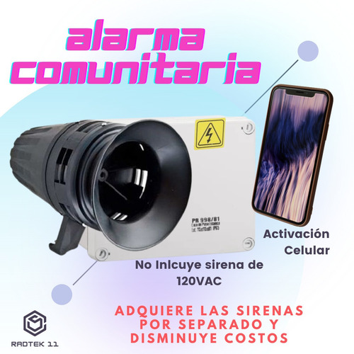 Alarma Comunitaria Activacion Telefonica, No Incluye Sirena