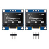 Makerfocus 2 Modulos De Pantalla Oled I2c 128 X 64 Modulo De