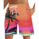 Diseño De Bermudas De Playa Estampadas Para Hombres.