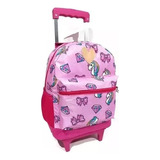 Mochila Con Carro +cartuchera+ Morral Escolar