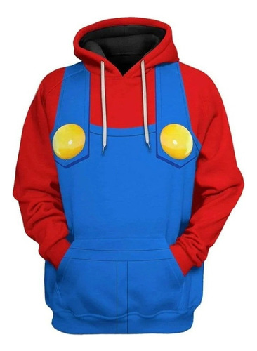 H Sudaderas Con Capucha Moda Super Mario Sudaderas Cosplay